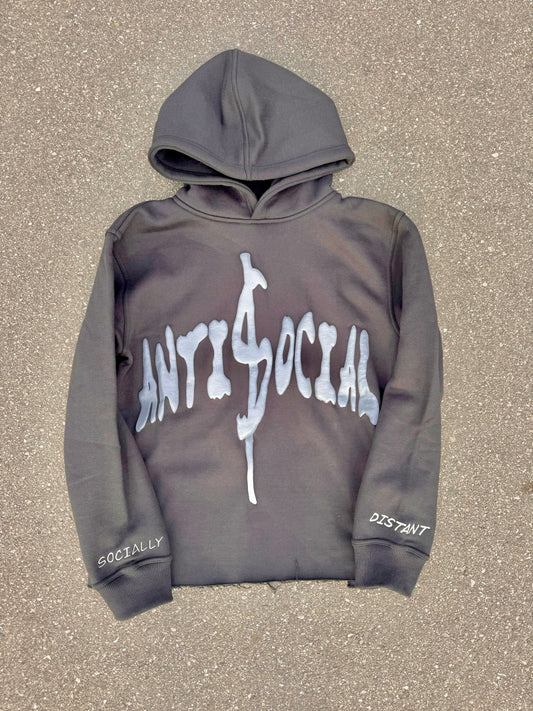 Original Antisocial Apparel hoodie: Charcoal