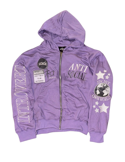 Misfit Collection Zip-Up: Purple